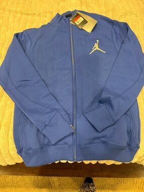 Nike Royal Blue Men's Track Jacket with Jumpman Tag